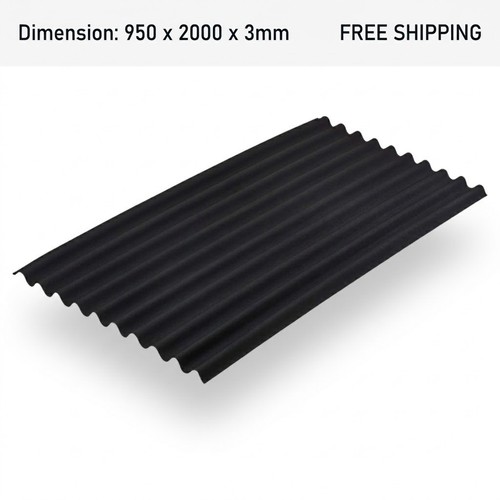 Black bitumen corrugated - black,