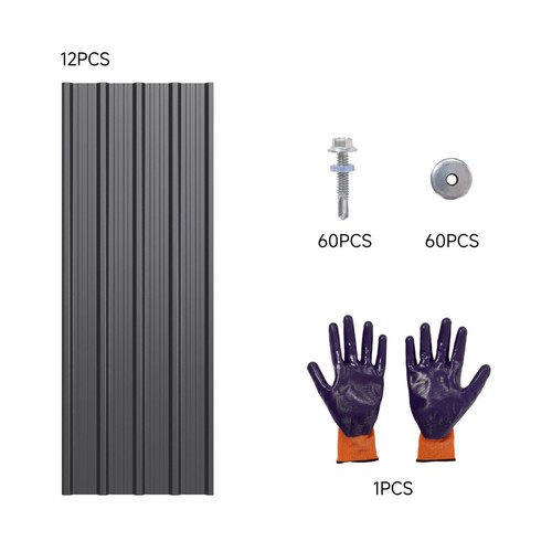 12x metal galvanized roof - galvanized,